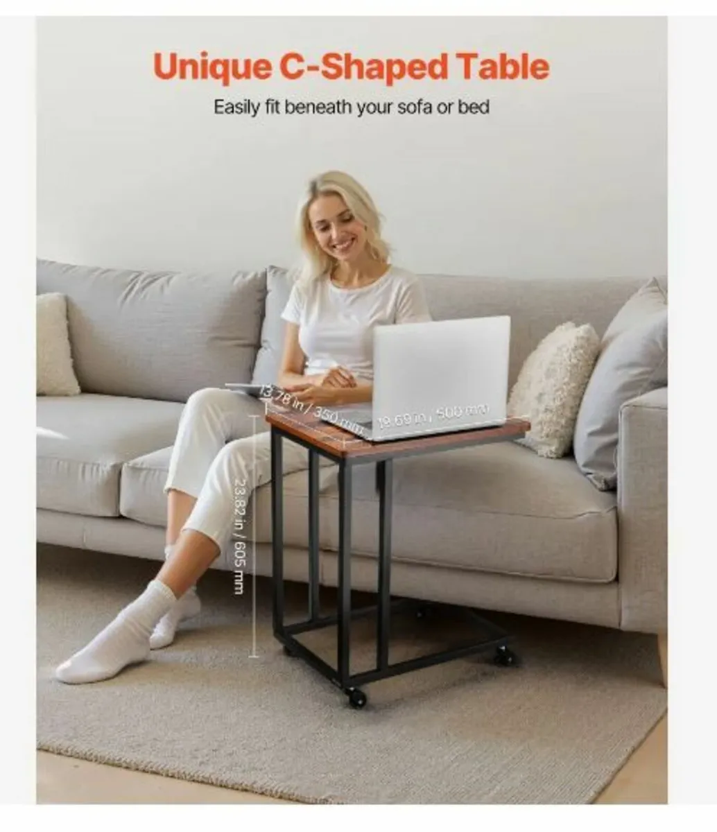 C Table, C Shaped Sofa Side Table - Image 2