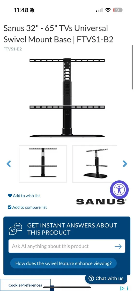 Denver TV 55 inch with TV stand - Image 4
