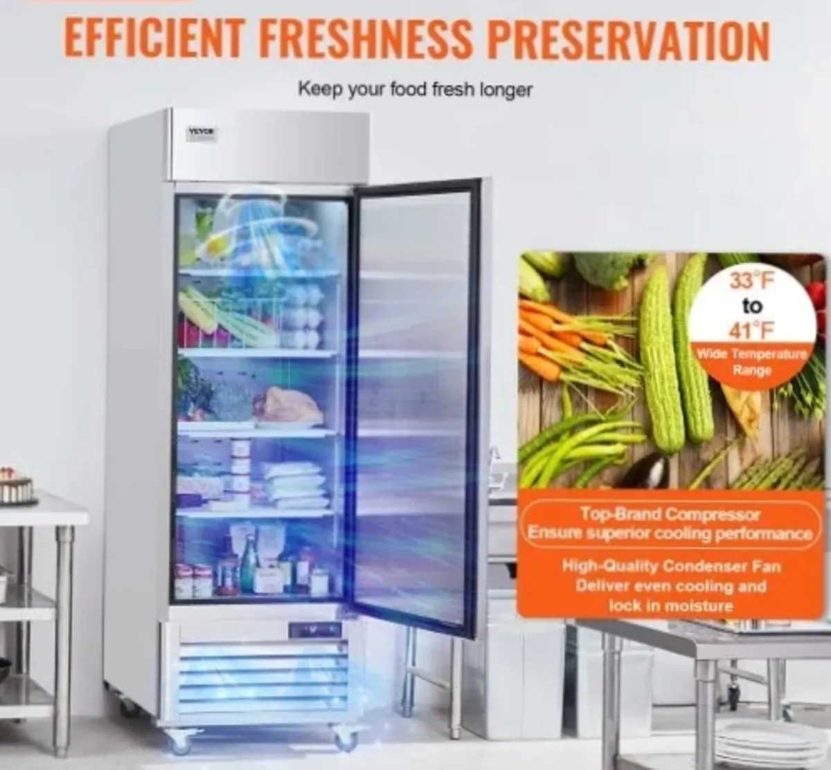 Freezer 20.12 Cu.ft, Reach In Upright Freezer Sing - Image 3