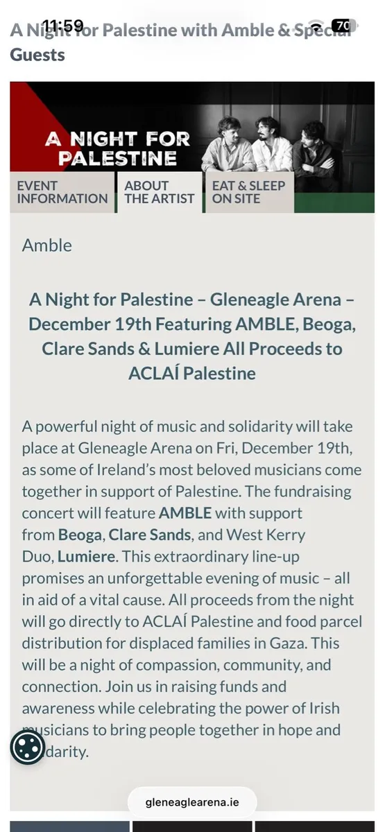 Amble tickets Killarney Friday Dec 19th - Image 2