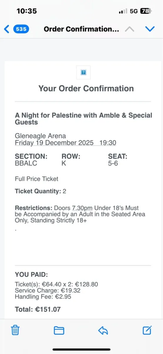 Amble tickets Killarney Friday Dec 19th - Image 3