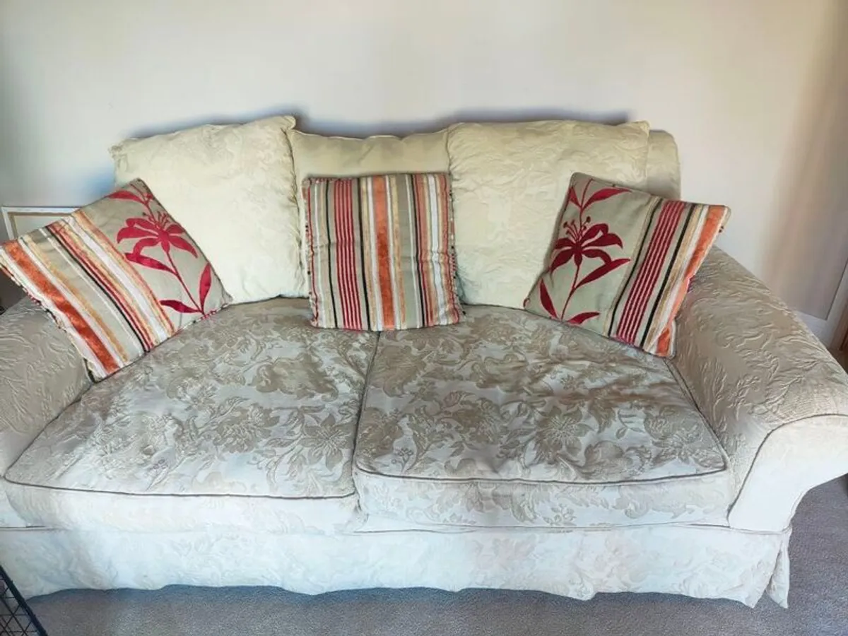 Cream sofas for sale - Image 1