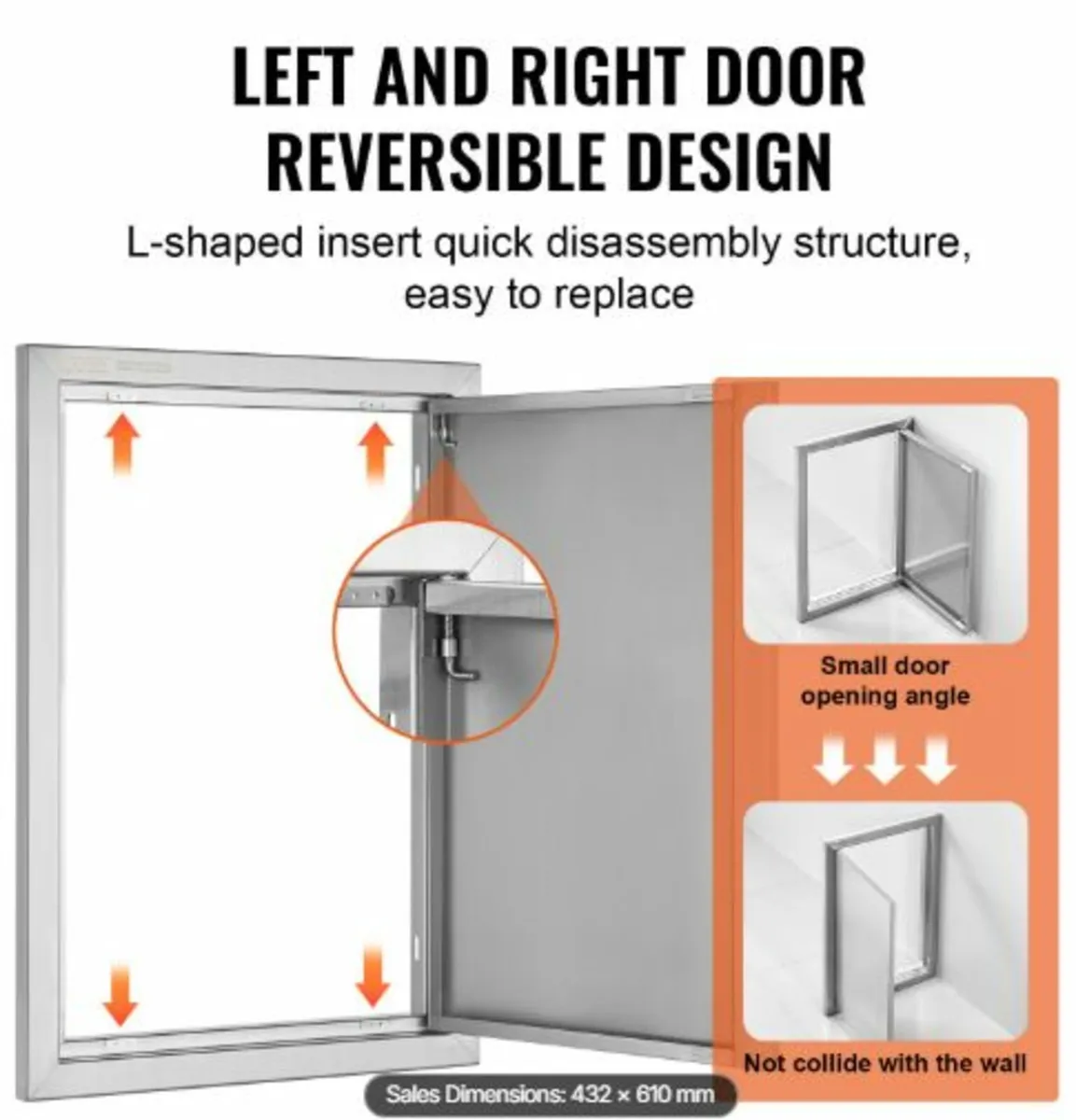 BBQ Access Door,432x610 mm Single Outdoor Kitchen - Image 3
