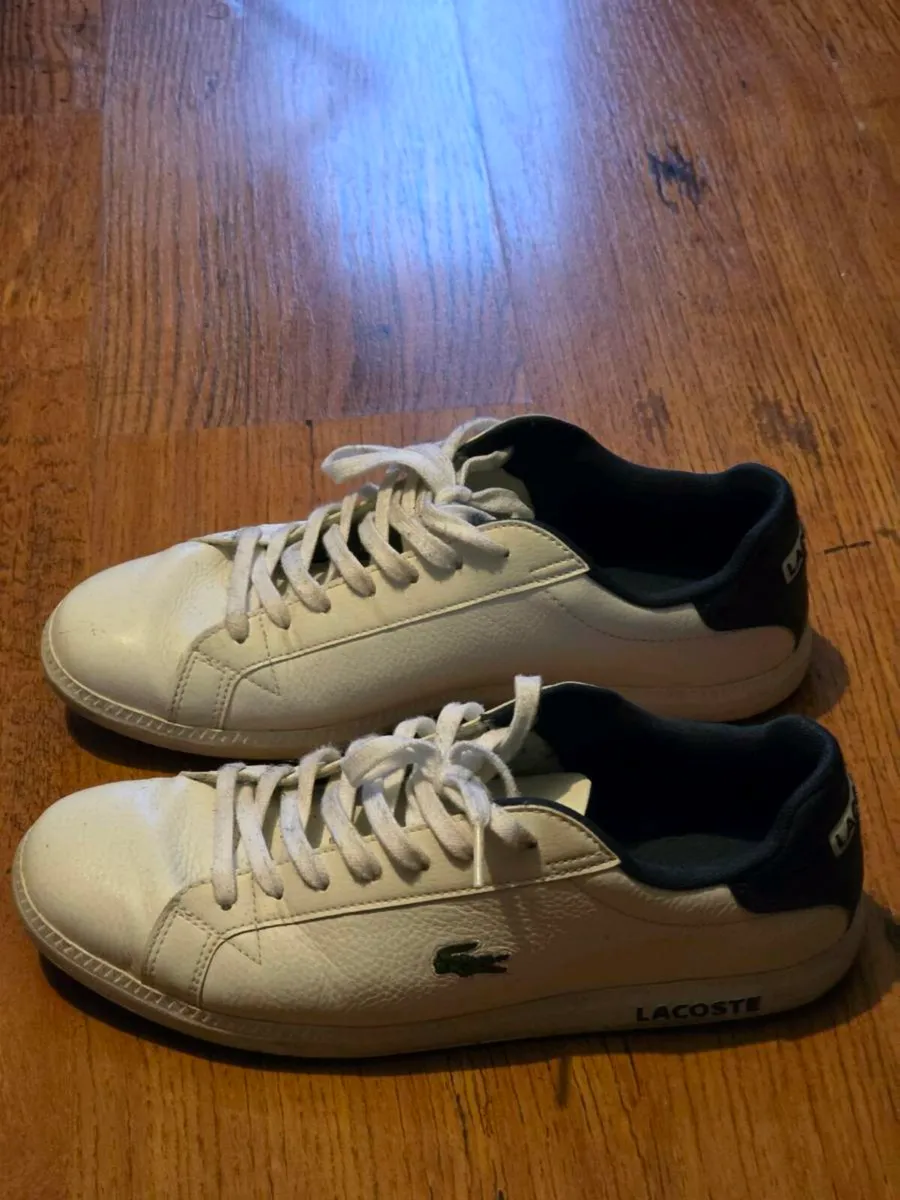 Lacoste White Leather Shoes - Mens - Image 3