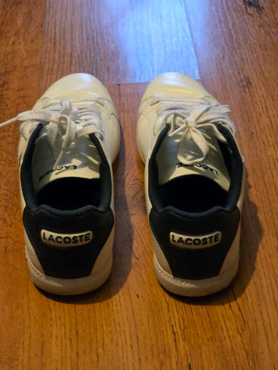 Lacoste White Leather Shoes - Mens - Image 4