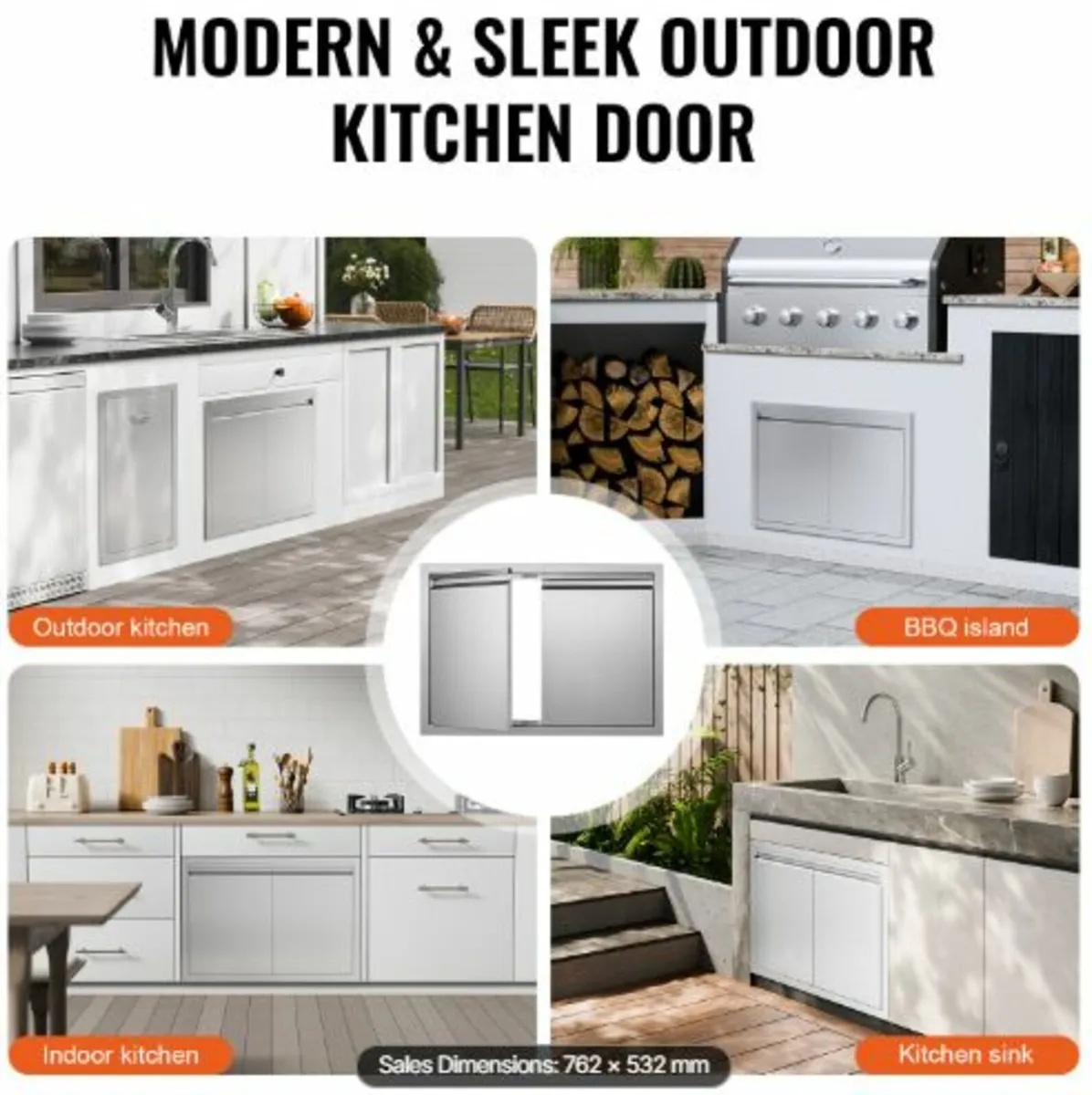 BBQ Access Door, 762x532 mm Double Outdoor Kitchen - Image 4