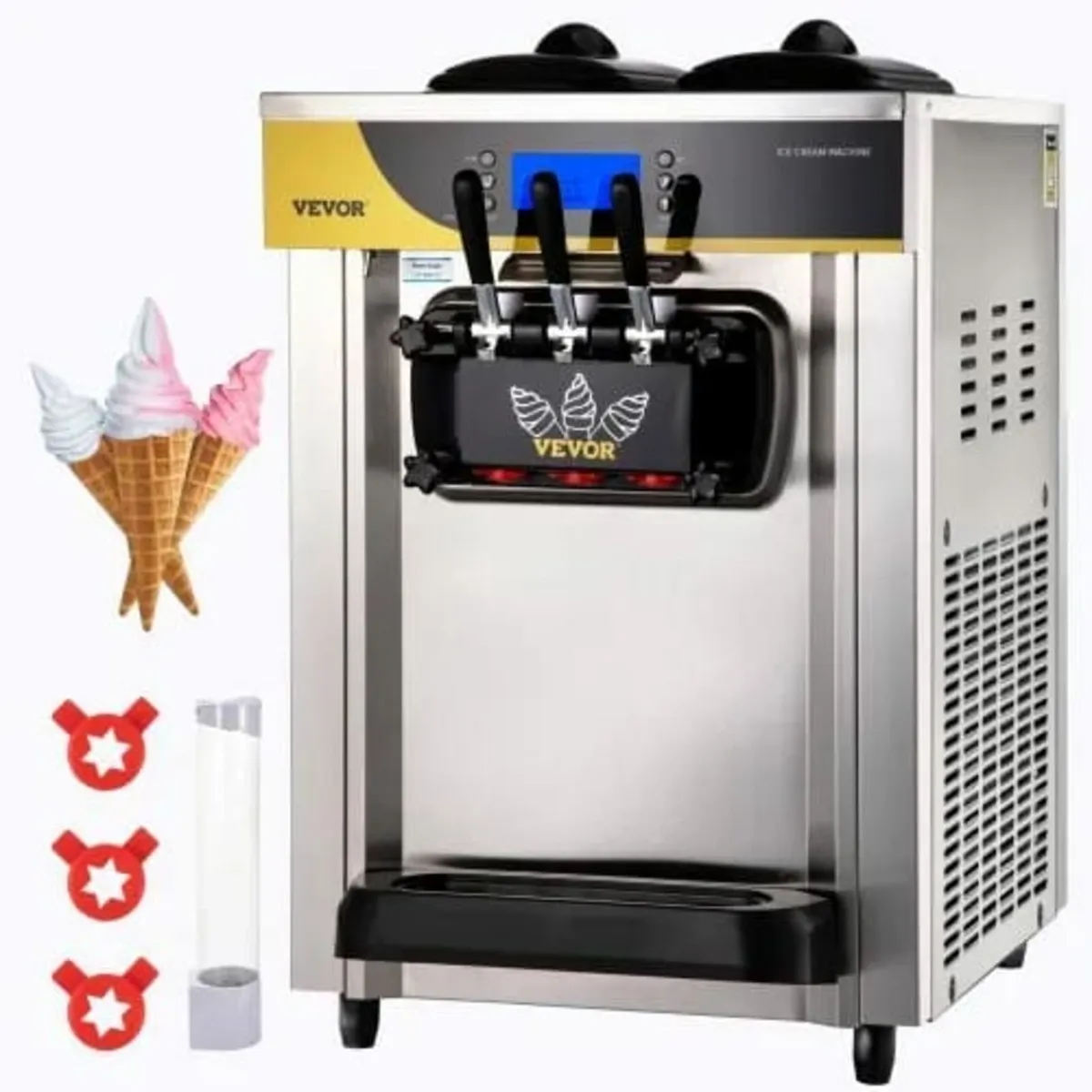 Commercial Ice Cream Maker, 22-30L/H Yield, 2200W - Image 1
