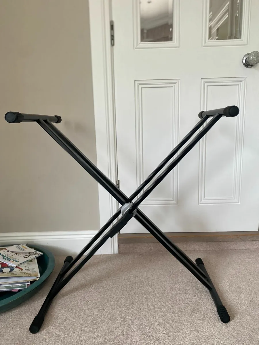 X Frame Double Braced Keyboard Stand - Image 1