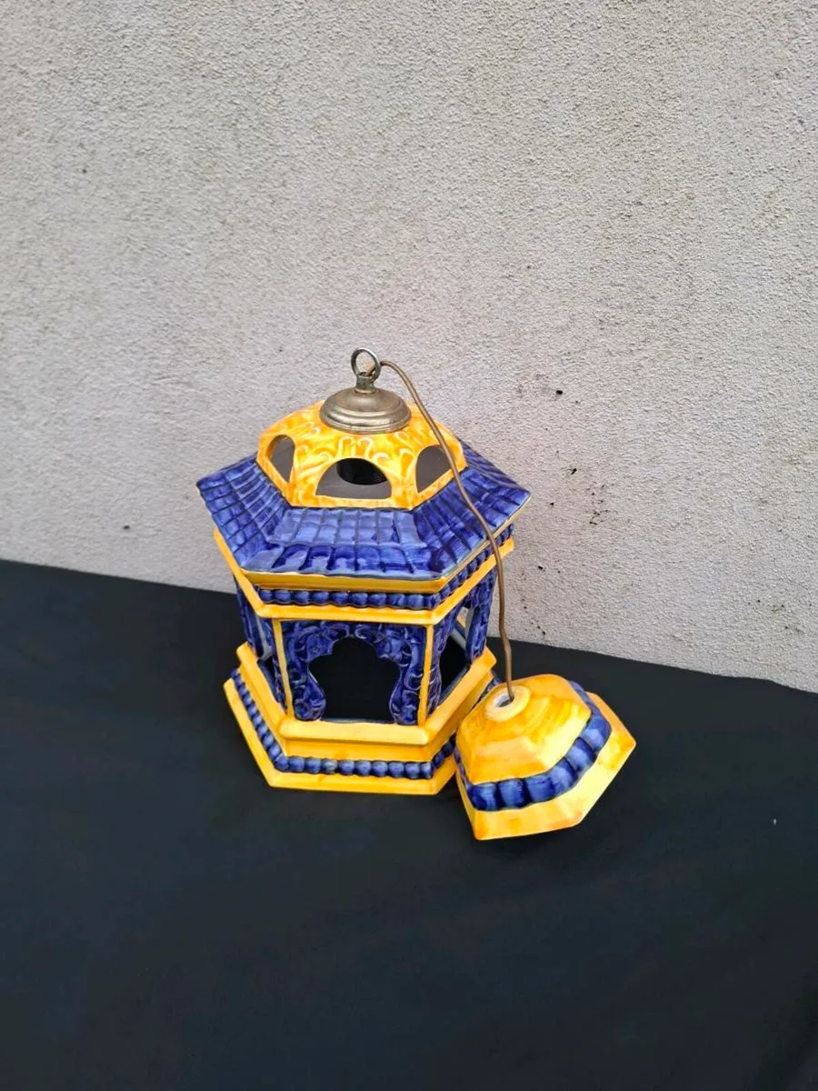 Blue and white ceiling lamp - Image 2