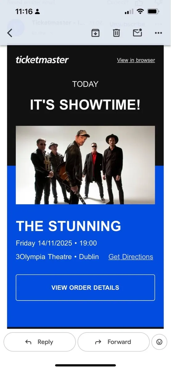 Tickets for The Stunning tonight**