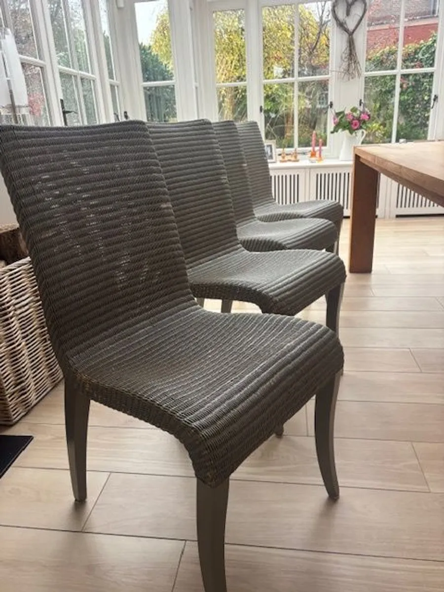 Lloyd Loom dining chairs - Image 2