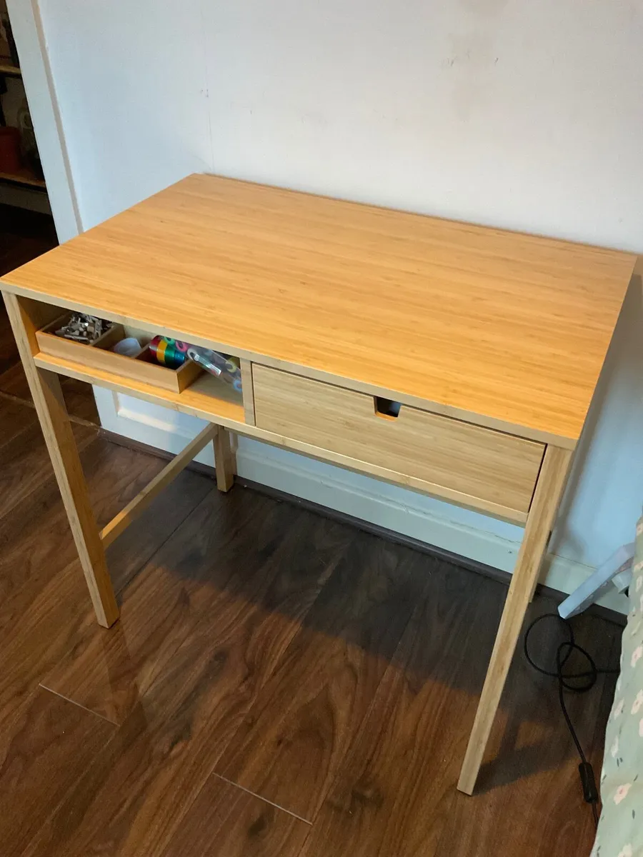 IKEA NORDKISA Dressing table, bamboo, 76x47 cm