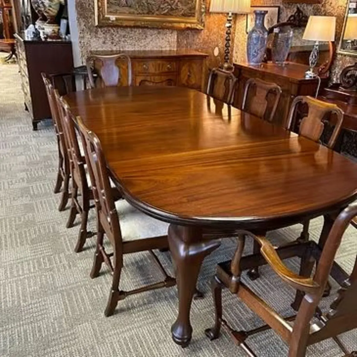 Fabulous Edwardian mahogany extendable dining tabl