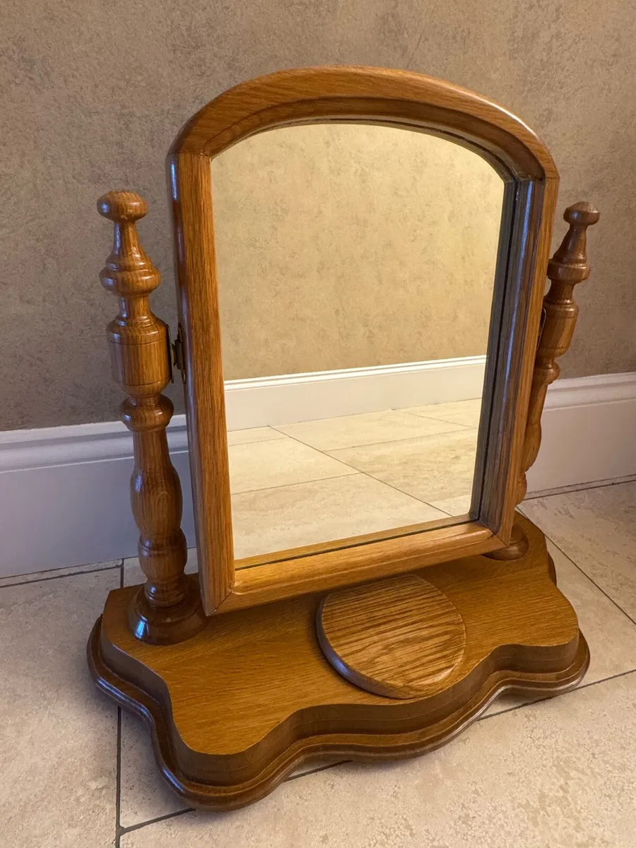 Antique Pine Dressing Table Mirror - Image 2