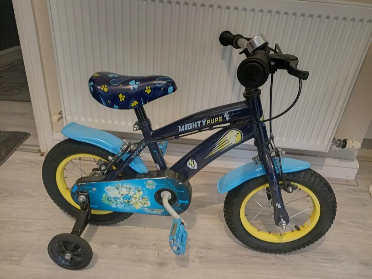 Kids mighty pups bike size 12 inch wheels - Image 1