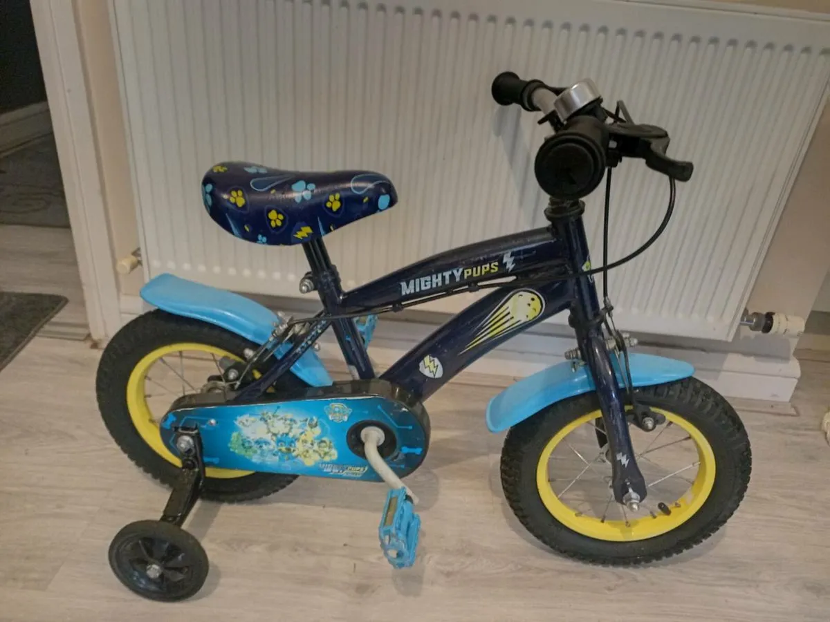 Kids mighty pups bike size 12 inch wheels - Image 2