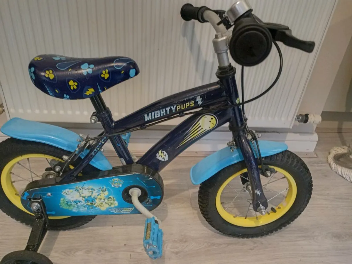 Kids mighty pups bike size 12 inch wheels - Image 4