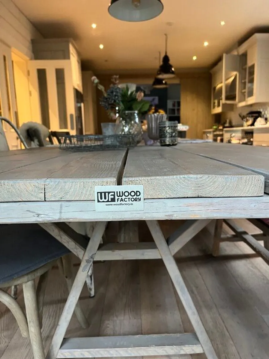 Large Dining Table & Bench - Image 2