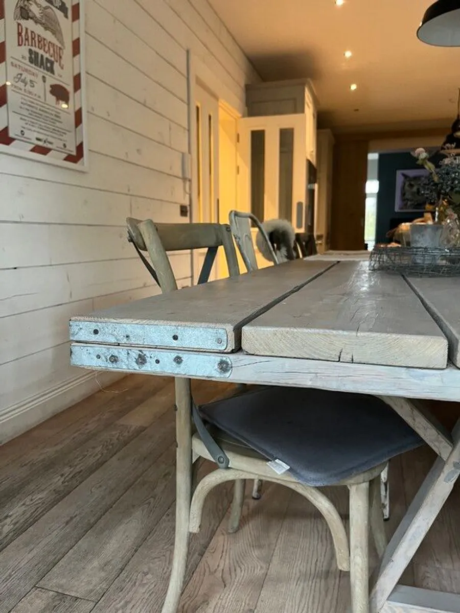 Large Dining Table & Bench - Image 3