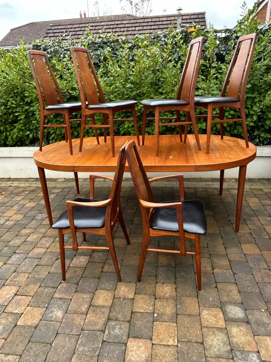 Niels Koefoed Danish mid century table & chair set - Image 3
