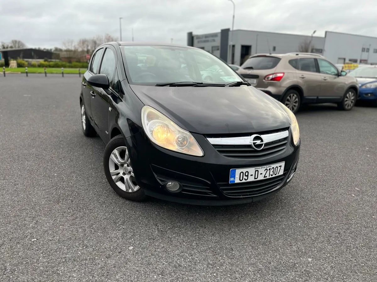 Opel Corsa 2009 1.2 Petrol Black Fresh NCT High Sp - Image 1