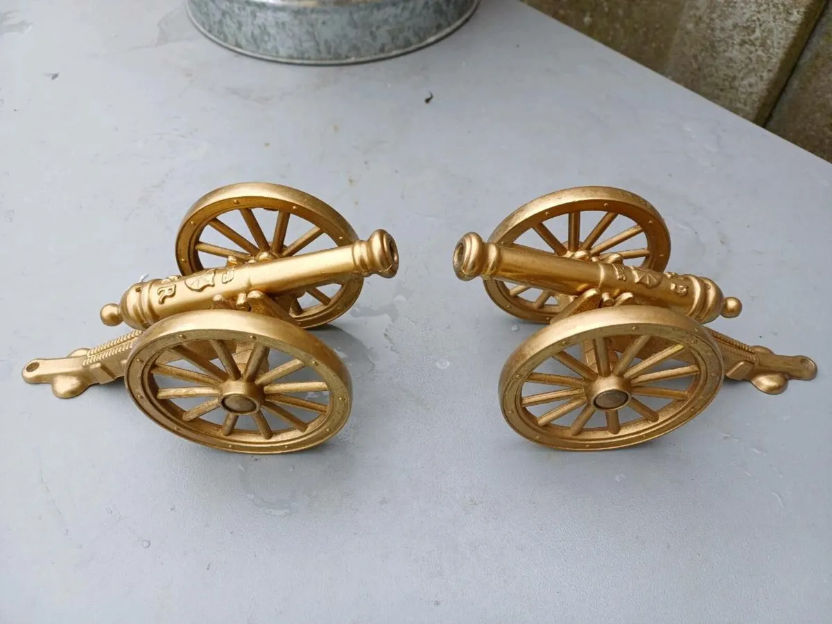 Vintage Brass Cannons - Image 2
