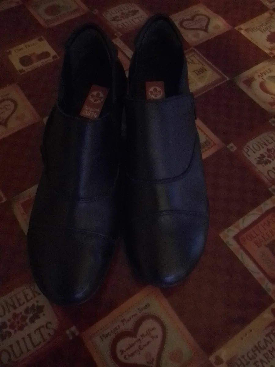 Ladies ankle boots (black) made by Reiker - Image 2