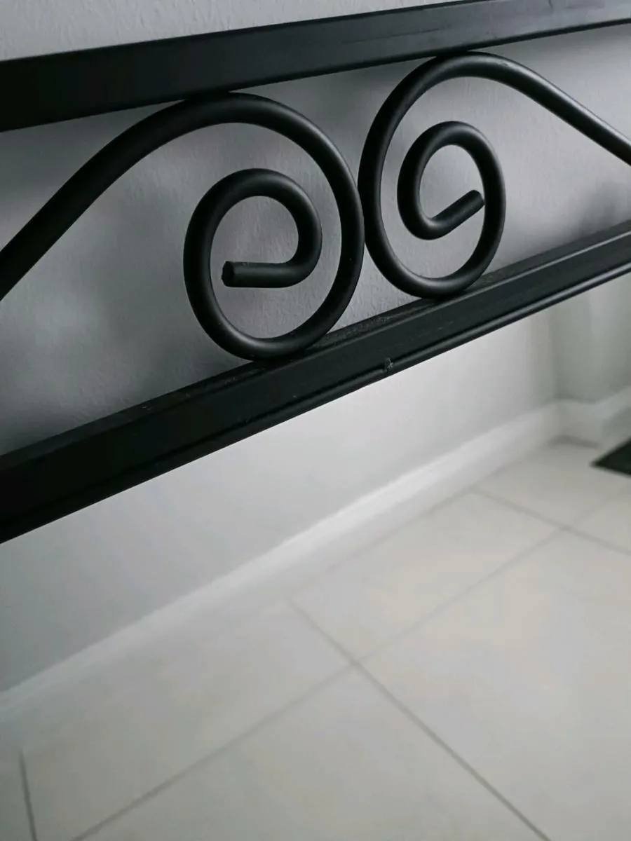 Wrought Iron Style Mirror BLACK - Image 2