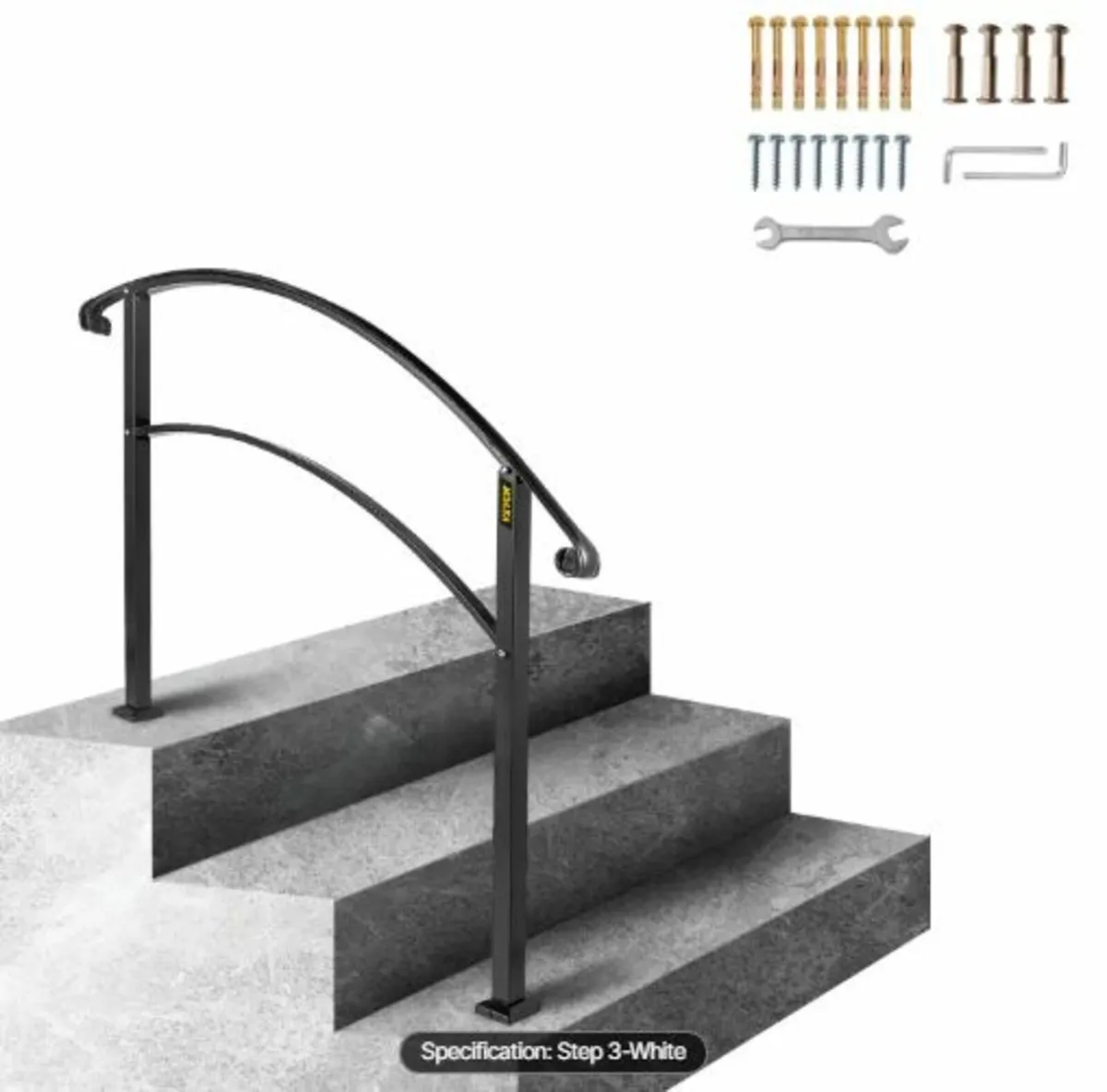 Handrails for Outdoor Steps, Fit 1 or 3 Steps Out - Image 1