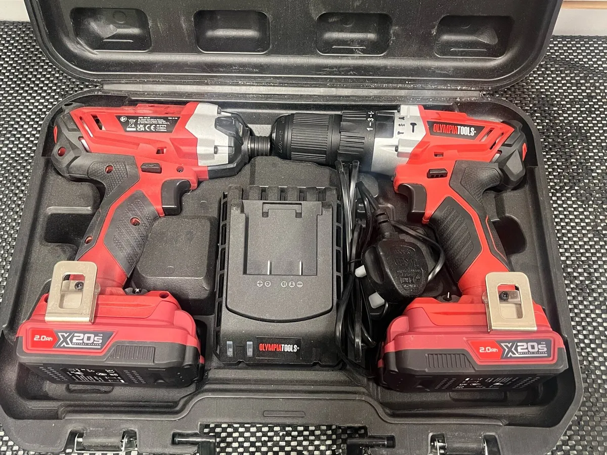 Olympia Tools Cordless Drill + Impact Driver Set - Image 1