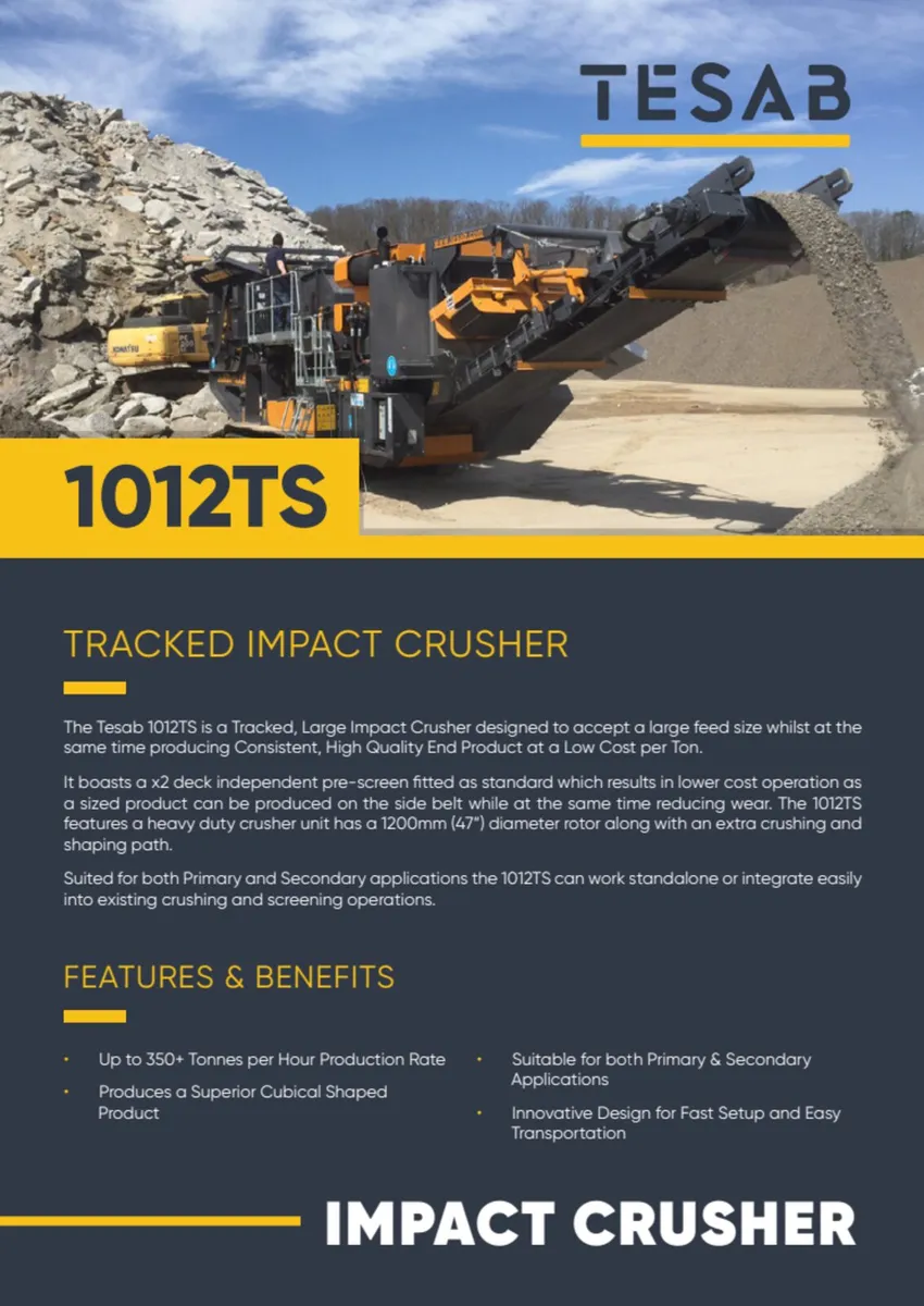 TESAB 1012T IMPACT CRUSHER - Image 1