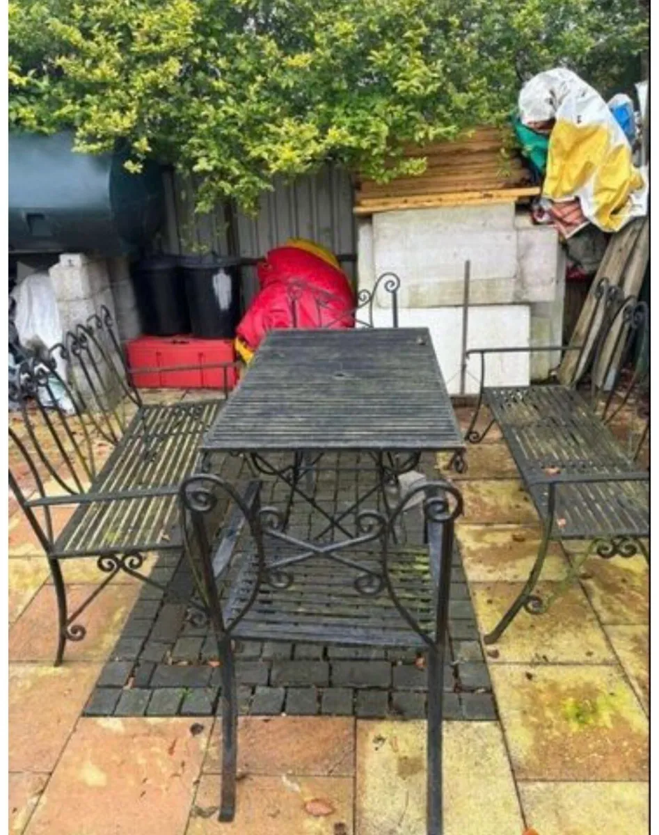 Garden Steel Table & Chairs - Image 1
