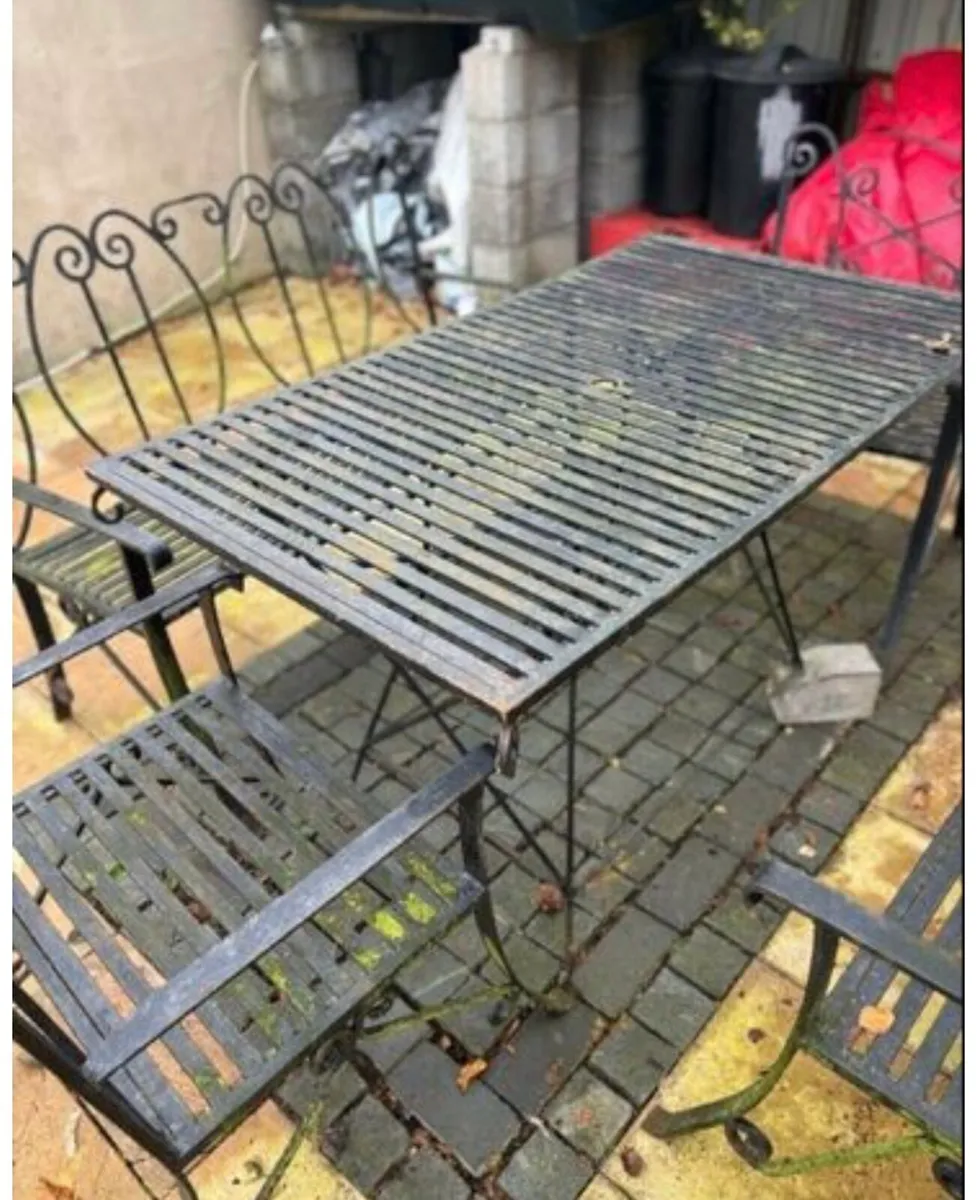 Garden Steel Table & Chairs - Image 3