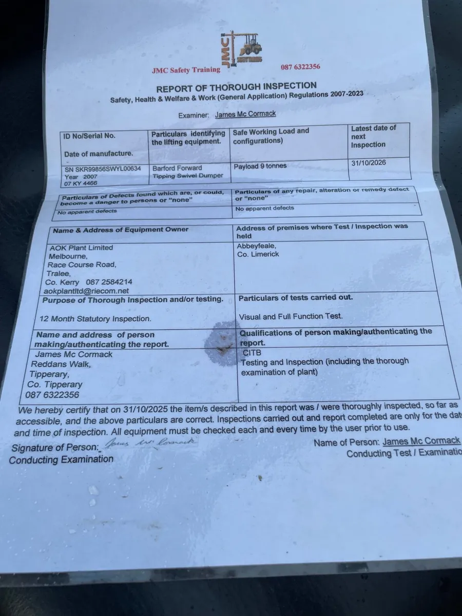 Barford 9 tonne dumper - Image 2