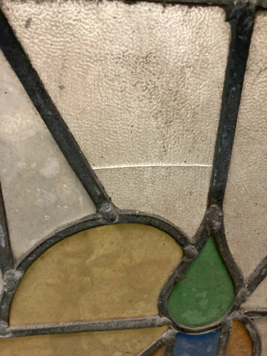 Stained Glass Panels x 2 - Art Nouveau - Image 1