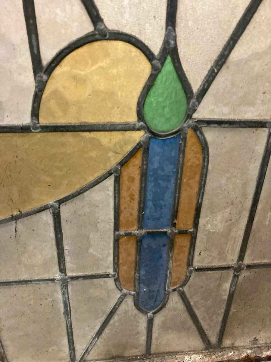 Stained Glass Panels x 2 - Art Nouveau - Image 2