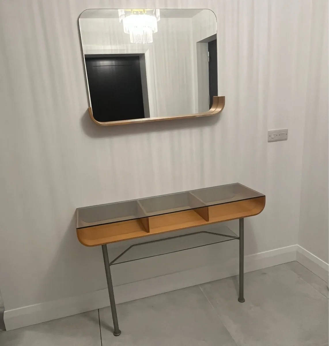 Hall table and matching mirror