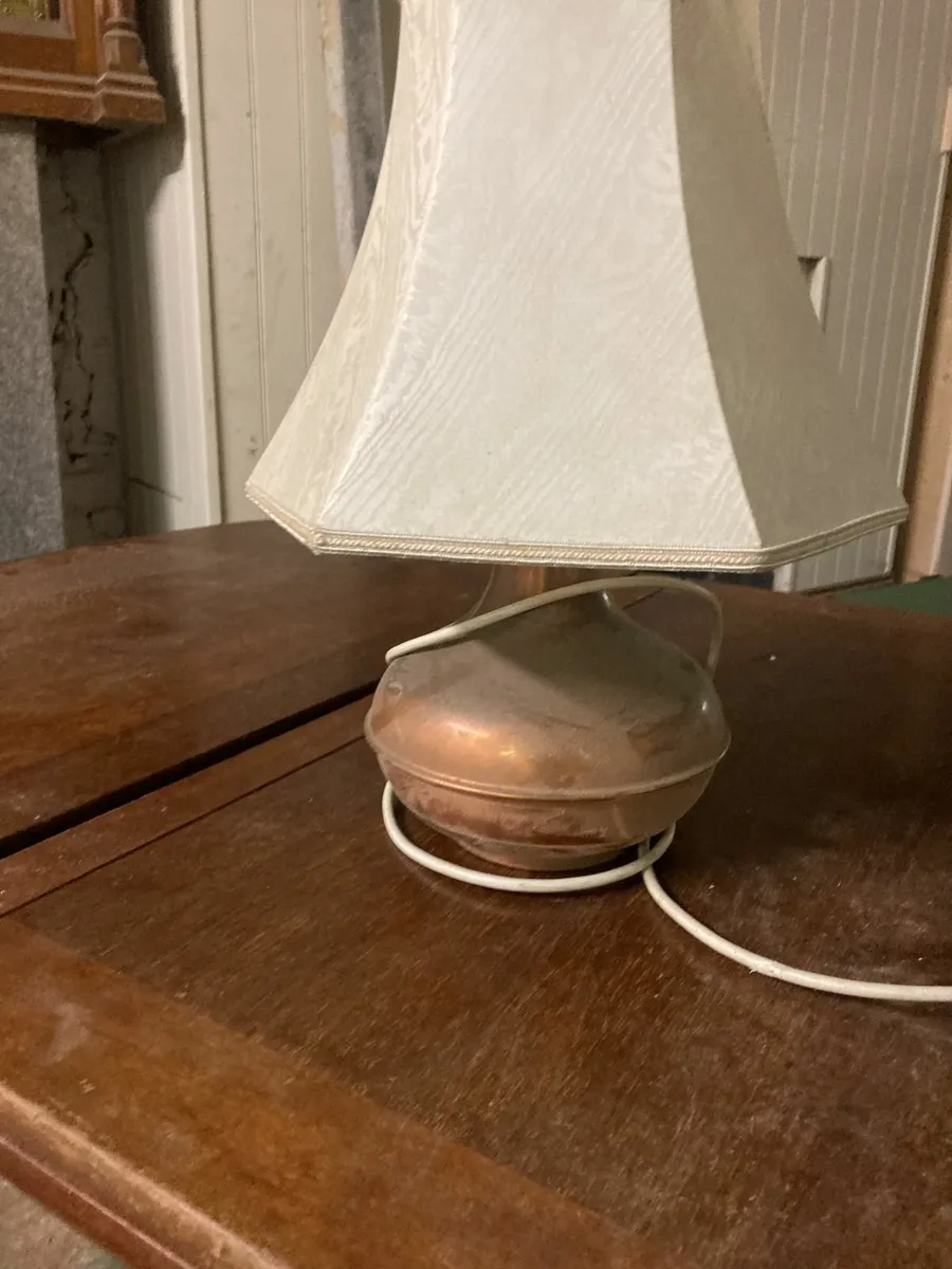Vintage Table Lamp - Copper Base - Image 1