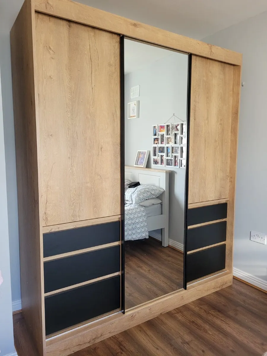 Wardrobe HAITI 180cm Oak Lefkas *FREE DELIVERY - Image 1