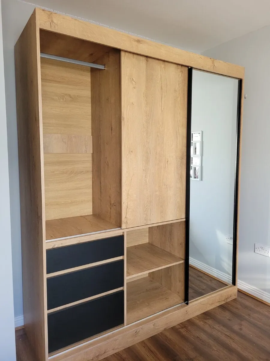 Wardrobe HAITI 180cm Oak Lefkas *FREE DELIVERY - Image 3