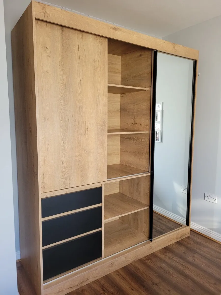 Wardrobe HAITI 180cm Oak Lefkas *FREE DELIVERY - Image 4