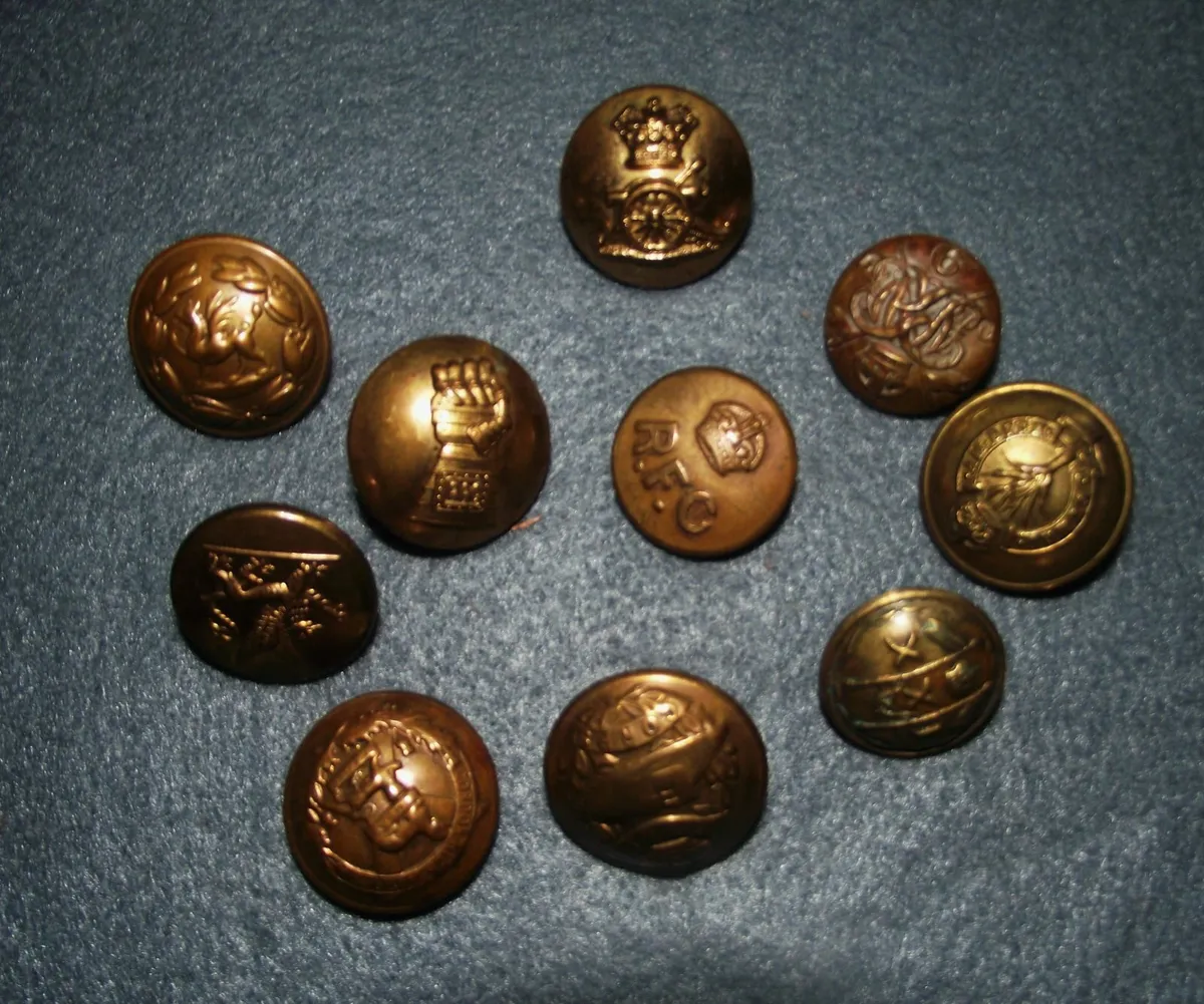 Vintage Military Buttons - Image 1