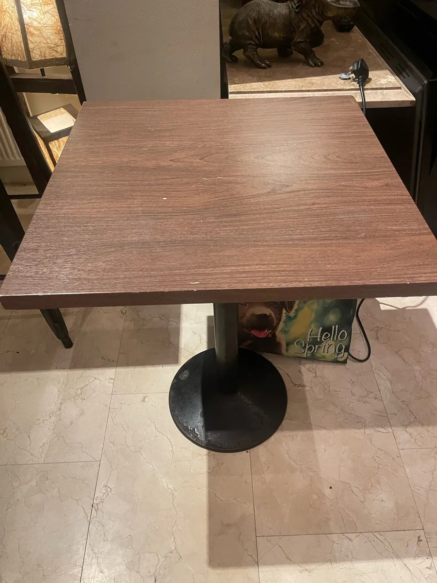 3 x Solid Based Commercial Restaurant Tables - Image 2