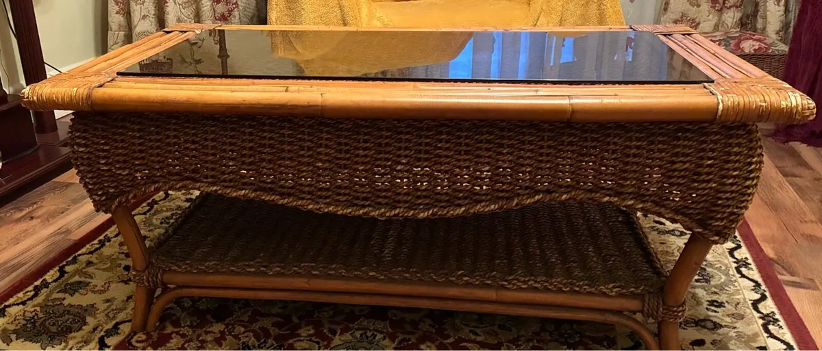 Rattan coffee Table - Image 1