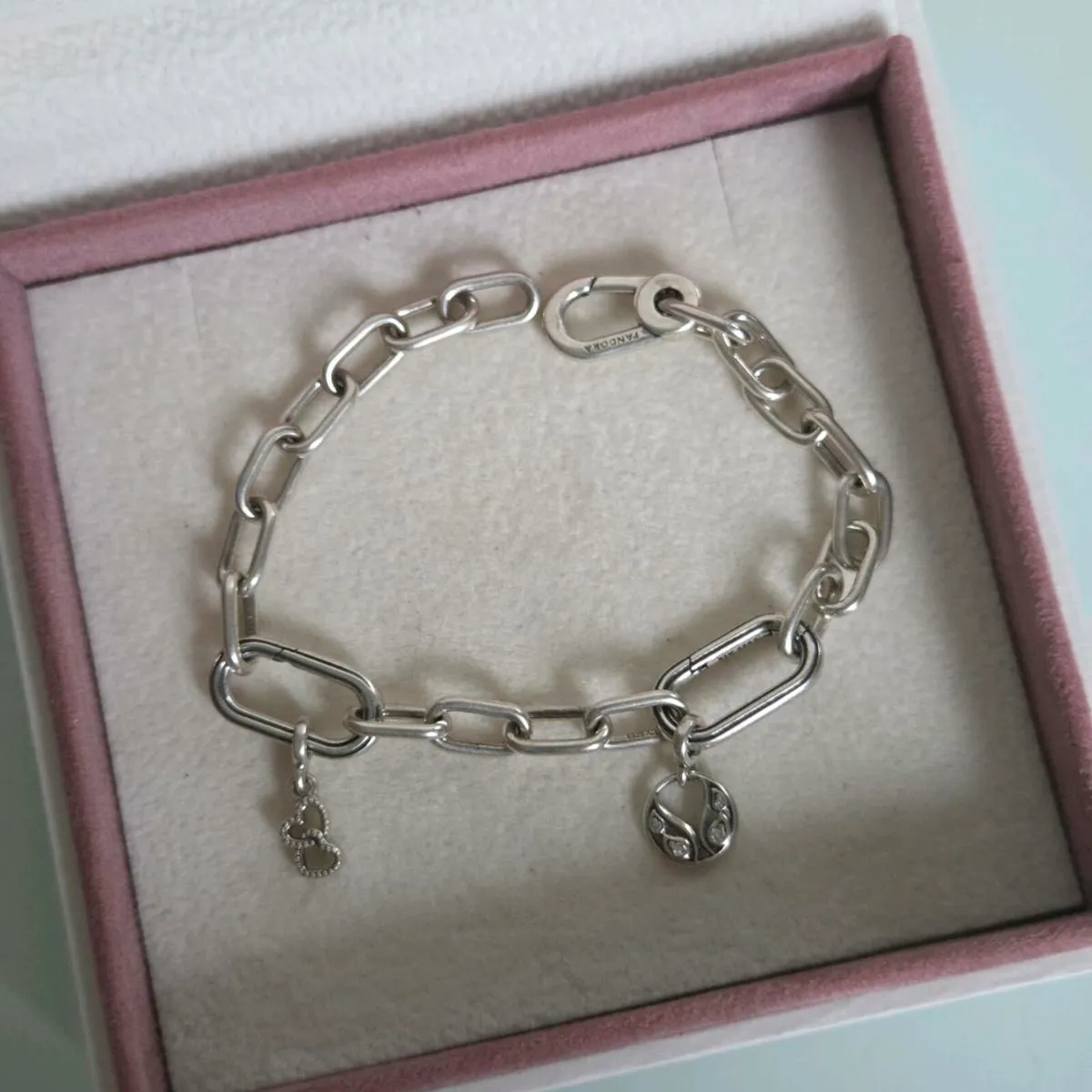 Pandora bracelet with two charms fully hallmarked - Image 2