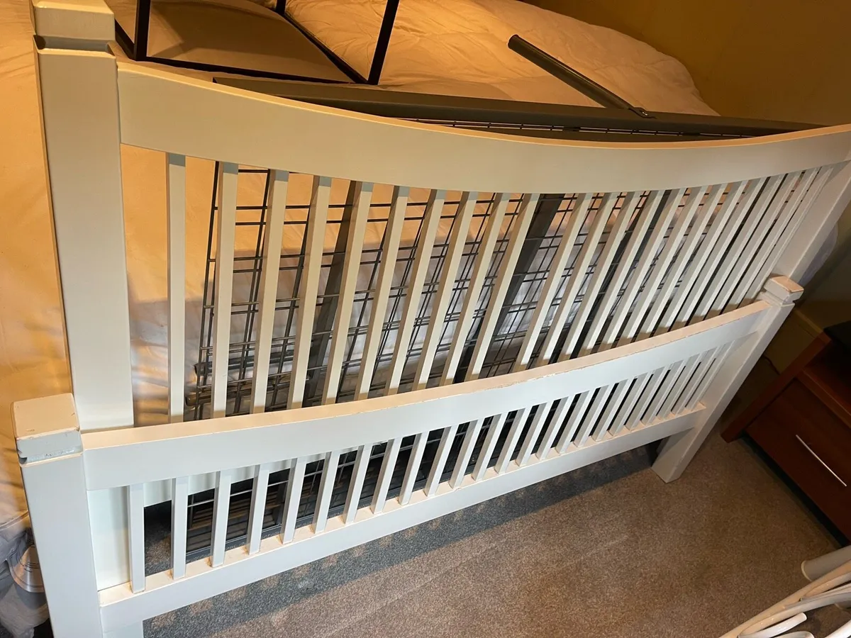 Gorgeous White 4 Ft 6” Double Bed Frame - Deliver - Image 1