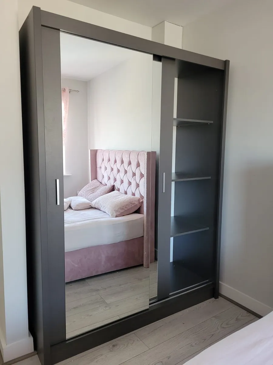 Wardrobe MAYA 150 2L Grey *FREE DELIVERY - Image 2