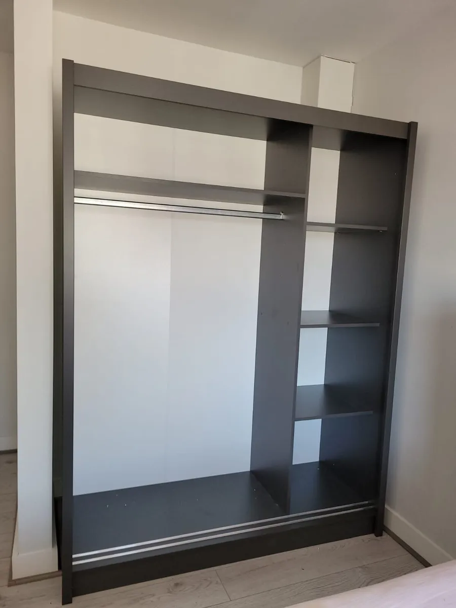 Wardrobe MAYA 150 2L Grey *FREE DELIVERY - Image 3