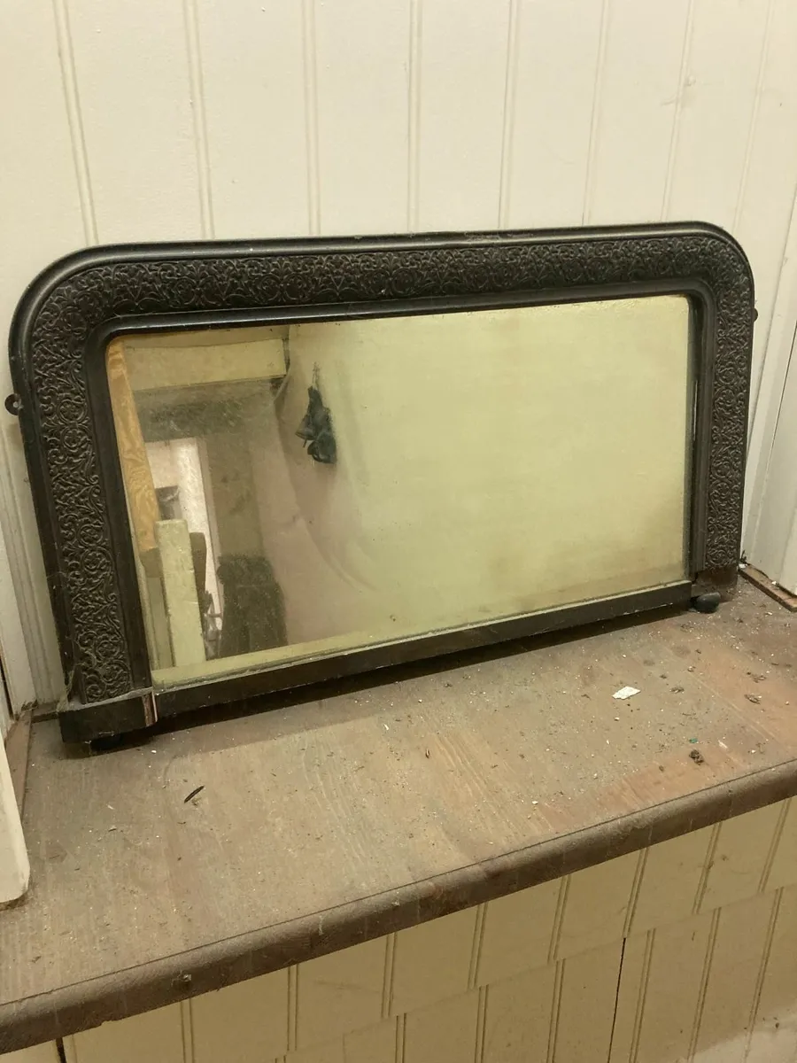 Antique Over Mantle Mirror - Detailed Frame - Image 3