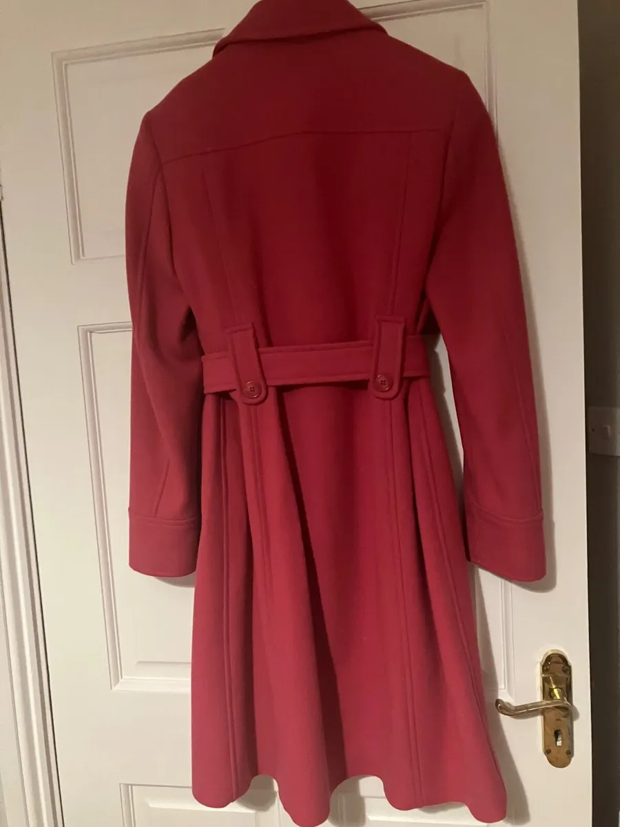 Benetton Cerise Pink belted Coat - Image 3